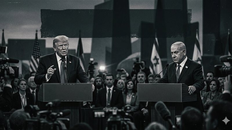الرئيس الأمريكي ورئيس وزراء الاحتلال الإسرائيلي 