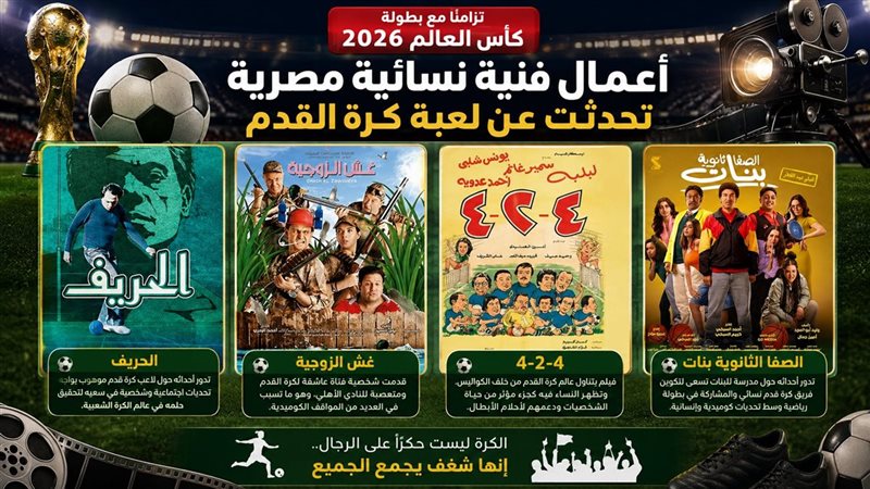 أعمال فنية نسائية تحدثت عن كرة القدم