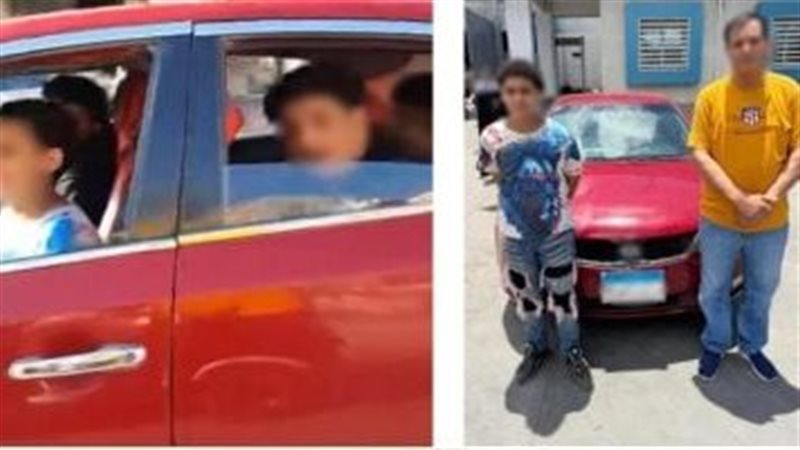 المتهمان عقب القبض عليهما 