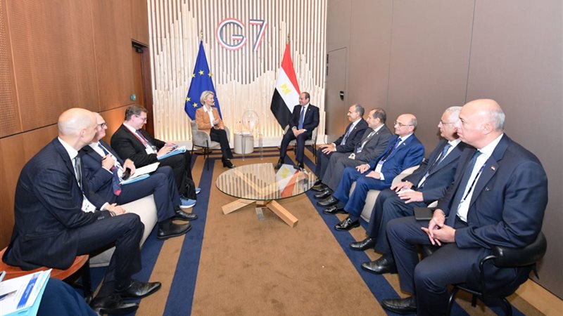 اجتماع الرئيس السيسي مع رئيسة المفوضية الأوربية 