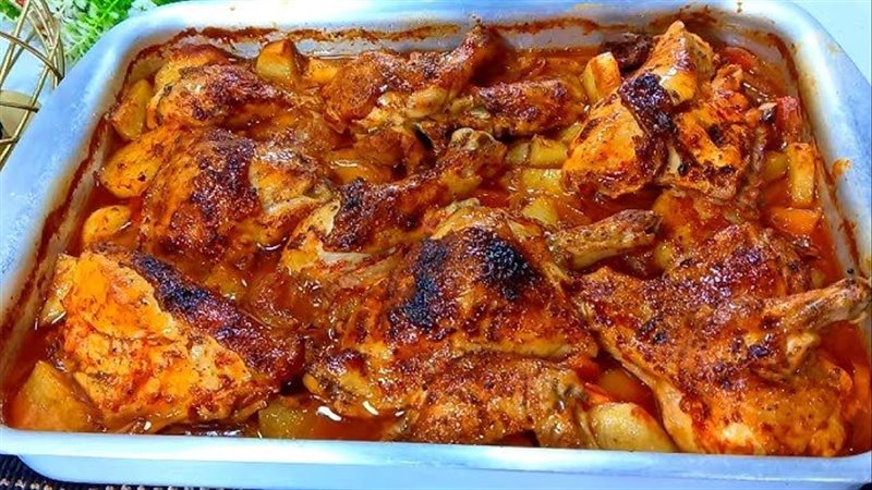 البطاطس بالفراخ اليوناني 
