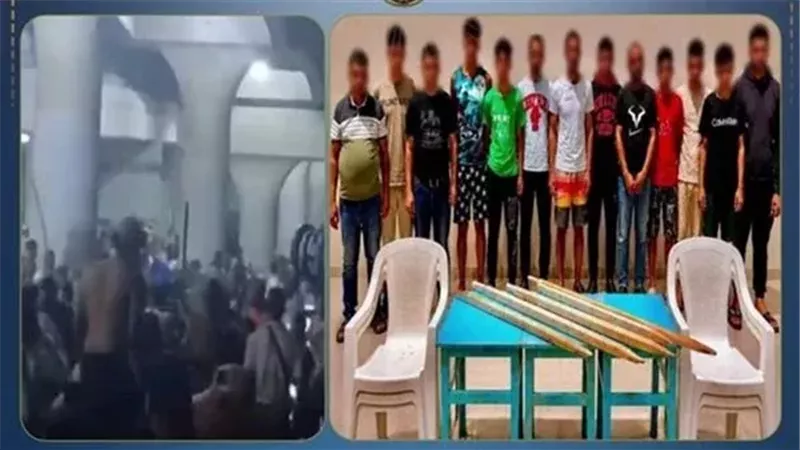 المتهمون عقب القبض عليهم