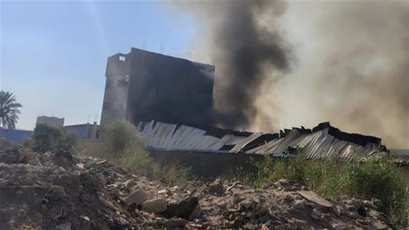 لحظة اشتعال النيران 