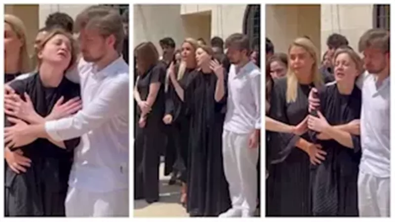 مراسم تشييع جثمان نجل الفنانة السورية نورا رحال