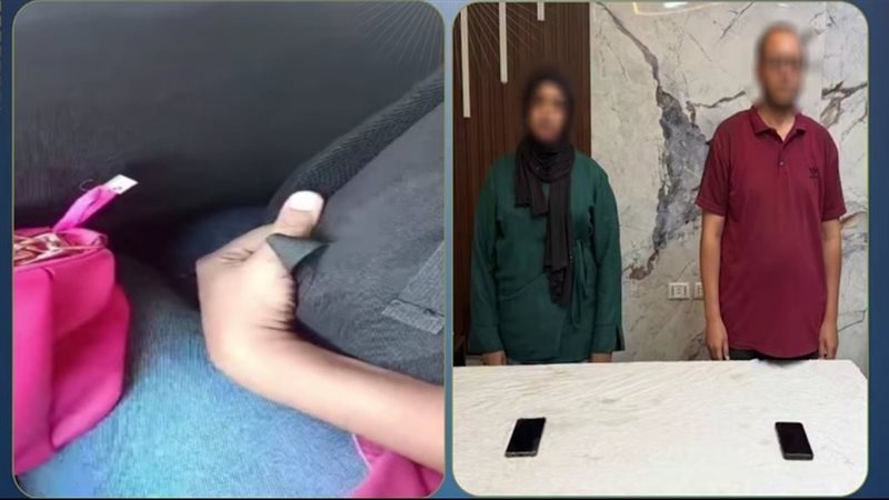 المتهمان عقب القبض عليهما