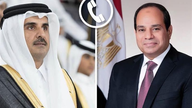 الرئيس السيسي وأمير قطر
