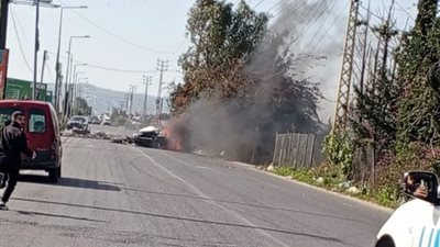 جيش الاحتلال الإسرائيلي يستهدف سيارة في منطقة الناقورة جنوب لبنان