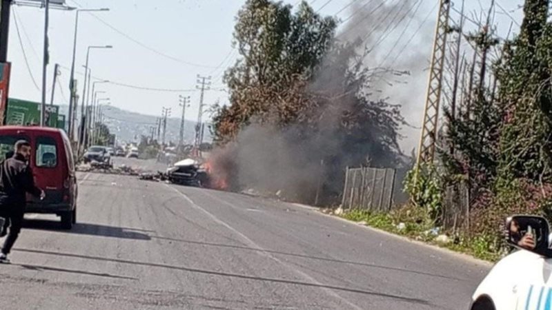 استهدف سيارة جنوبي صور اللبنانية
