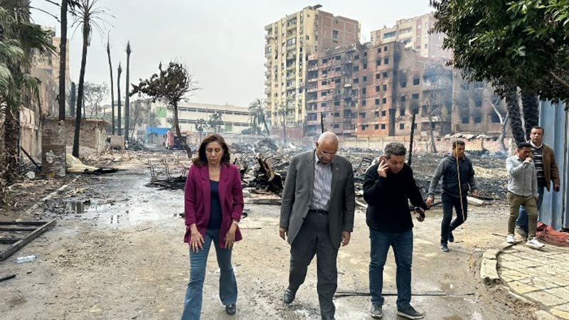 خلال تفقد وزيرة الثقافة موقع استديوهات الأهرام