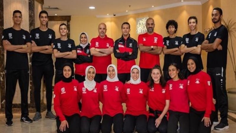 لاعبو المنتخب المصري للتايكوندو