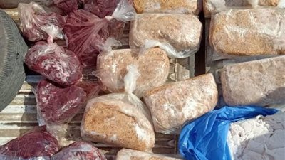 ضبط 214 كيلو لحوم متنوعة غير مطابقة للمواصفات بدمياط الجديدة