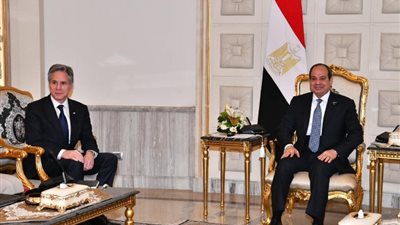 الرئيس السيسي يناقش مع بلينكن الثوابت المصرية لحل القضية الفلسطينية
