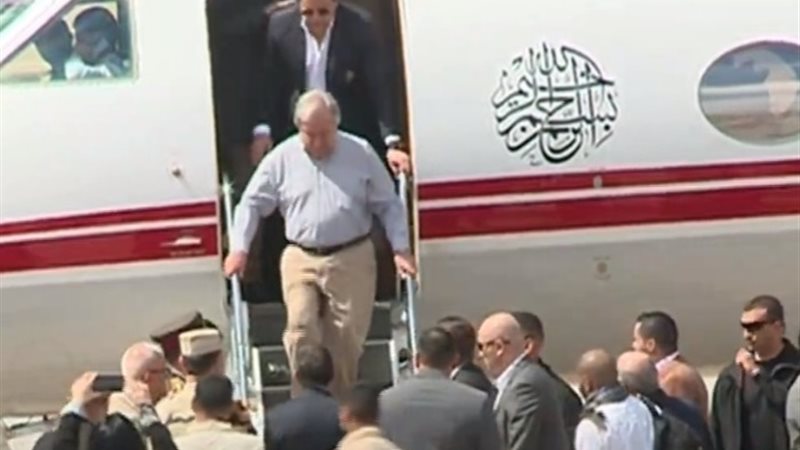 أنطونيو جوتيريش يصل مطار العريش