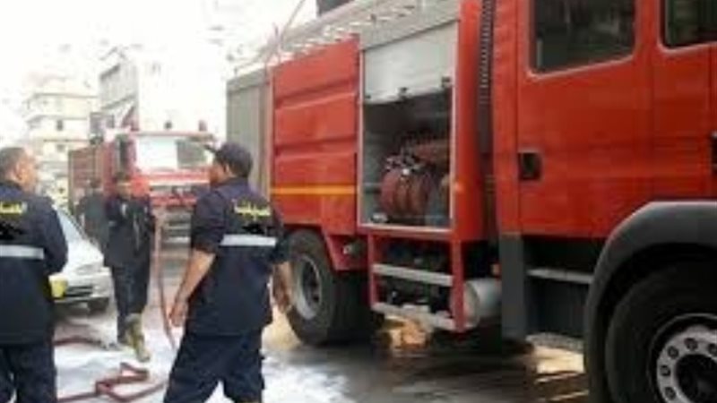 حريق جراج سيارات