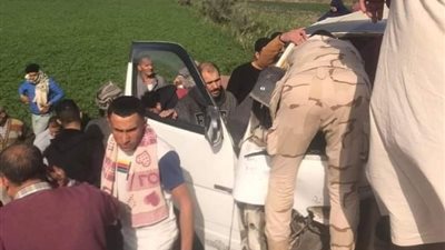 إصابة 10 أشخاص بينهم 3 حالات خطرة فى انقلاب ميكروباص بكفر البطيخ