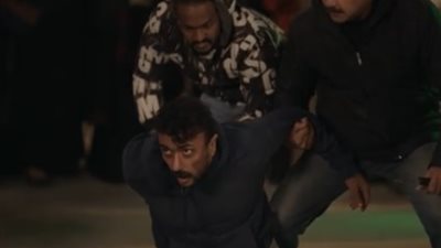 مسلسل حق عرب الحلقة 21، العوضي يتعرض للضرب المبرح من رياض الخولي