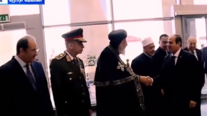 خلال استقبال الرئيس السيسي بمجلس النواب