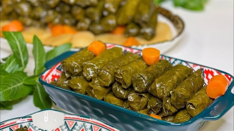 ورق العنب بزيت الزيتون