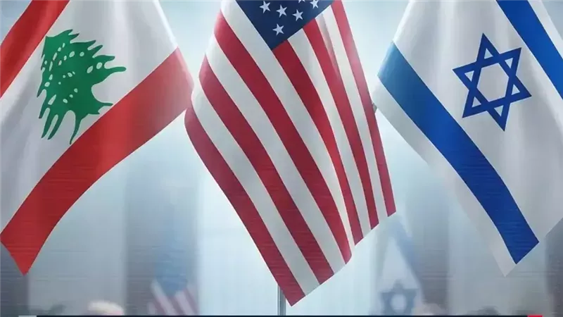أعلام لبنان وإسرائيل وواشنطن 