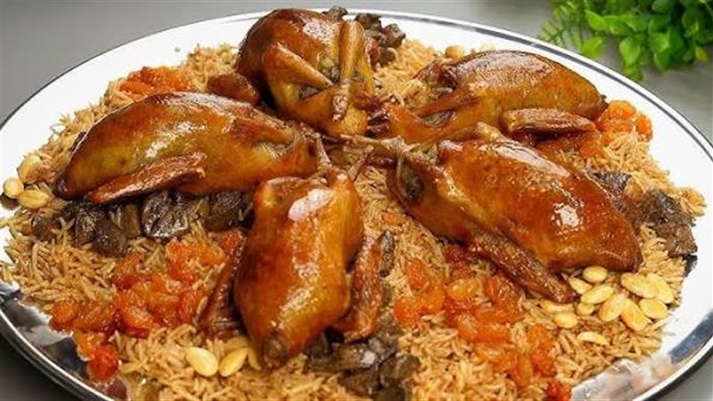 الحمام المحشي بالأرز