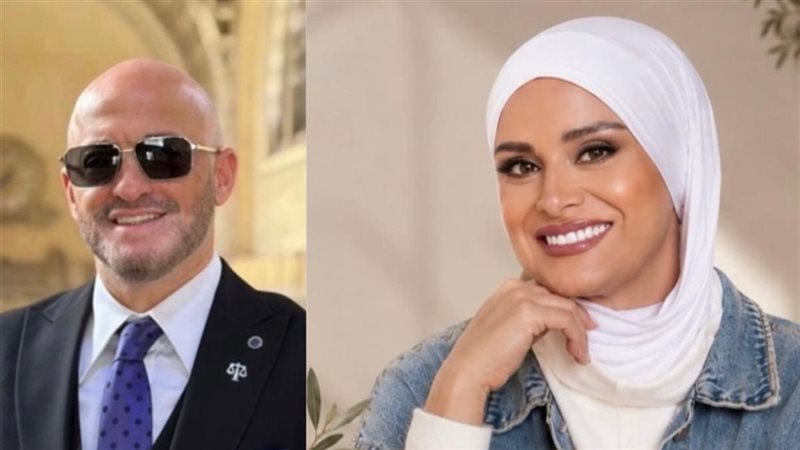 المذيعة لمياء فهمي والمحامى شريف حافظ