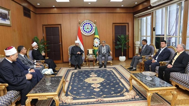 وزير الأوقاف خلال لقاء محافظ الدقهلية 