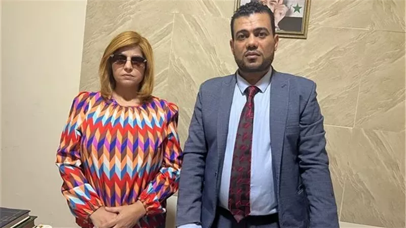 الفنانة وفاء مكي والمحامي أحمد حمد