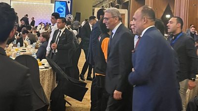 المستشار أحمد سعد الدين والدكتور أشرف صبحي فى حفل إفطار مستقبل وطن