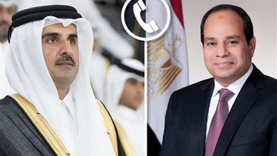 الرئيس السيسي يتبادل التهنئة مع أمير دولة قطر بمناسبة عيد الفطر