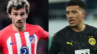سانشو وجريزمان في هجوم مباراة أتلتيكو مدريد ودورتموند في دوري أبطال أوروبا
