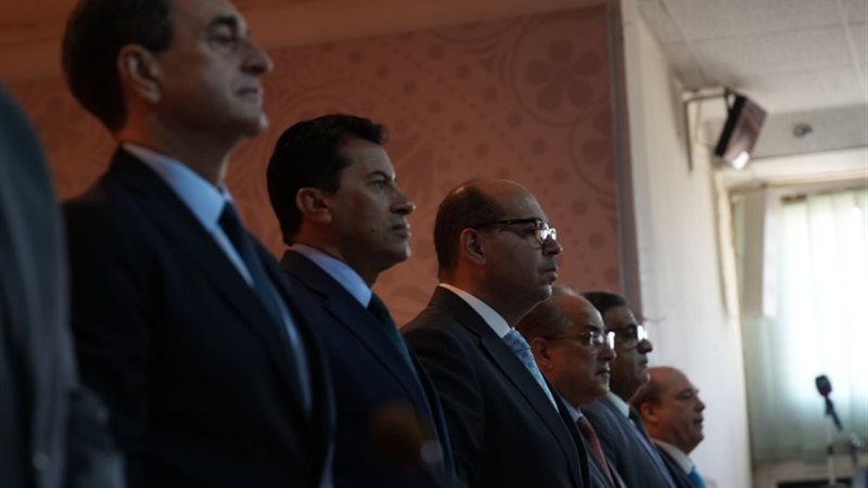 أشرف صبحي والسفير الفرنسى
