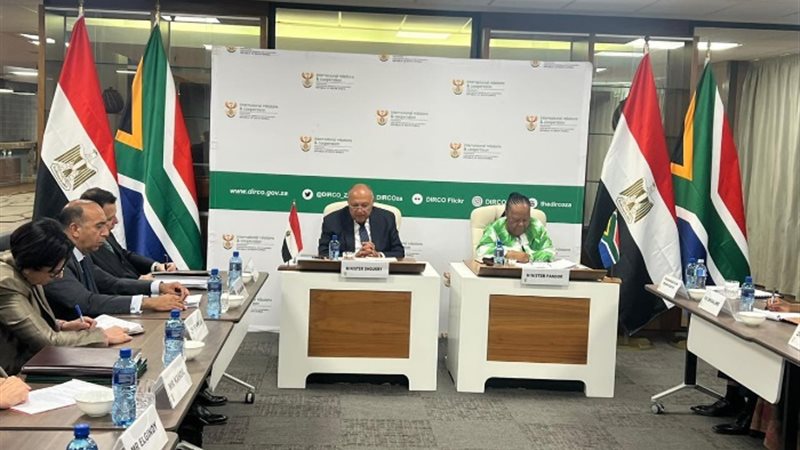 وزير الخارجية سامح شكري في بريتوريا لرئاسة وفد مصر في اللجن
