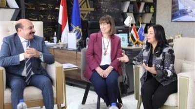 تنفيذ 118 فاعلية، مايا مرسي تلتقي محافظ أسوان لتفقد أنشطة «القومي للمرأة»