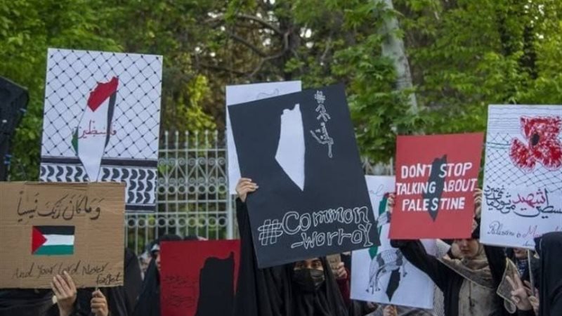 مظاهرة بجامعة شيراز الإيرانية للمطالبة بوقف الإبادة الجماعي