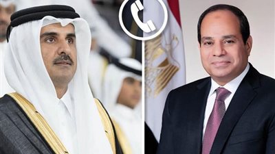 الرئيس السيسي يبحث مع أمير قطر مستجدات الجهود المشتركة لوقف إطلاق النار بغزة