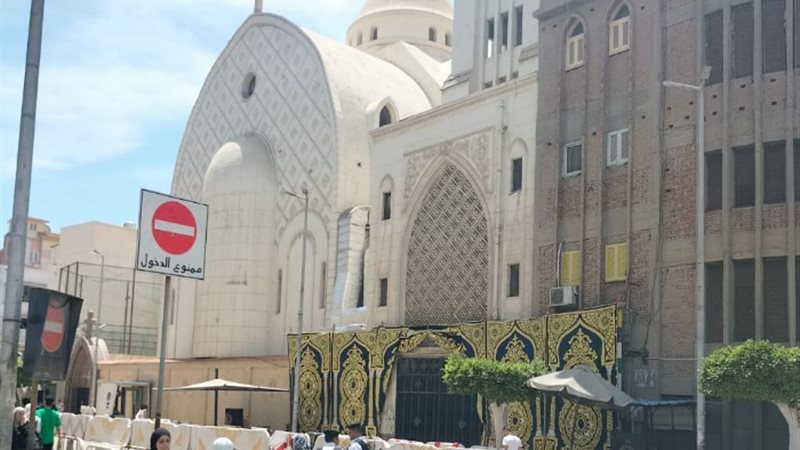 استعدادات كنيسة القديسة مريم العذراء بدمياط