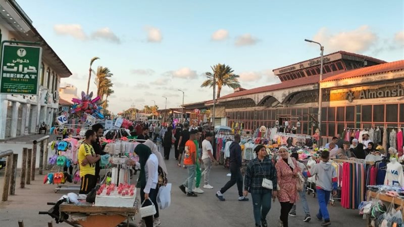 شارع النيل بمدينة رأس البر اليوم