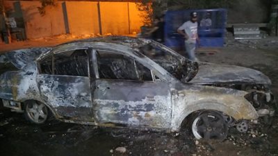 إخماد حريق نشب بسيارة ملاكي في العمرانية بالجيزة