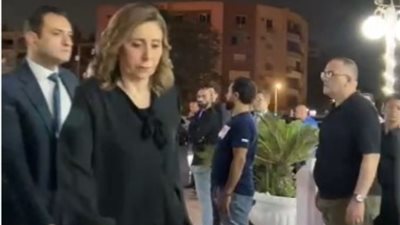 وزيرة الثقافة تؤدي واجب العزاء في زوجة أحمد عدوية