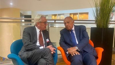 وزير الخارجية يلتقى منسق الأمم المتحدة لعملية السلام في بروكسل