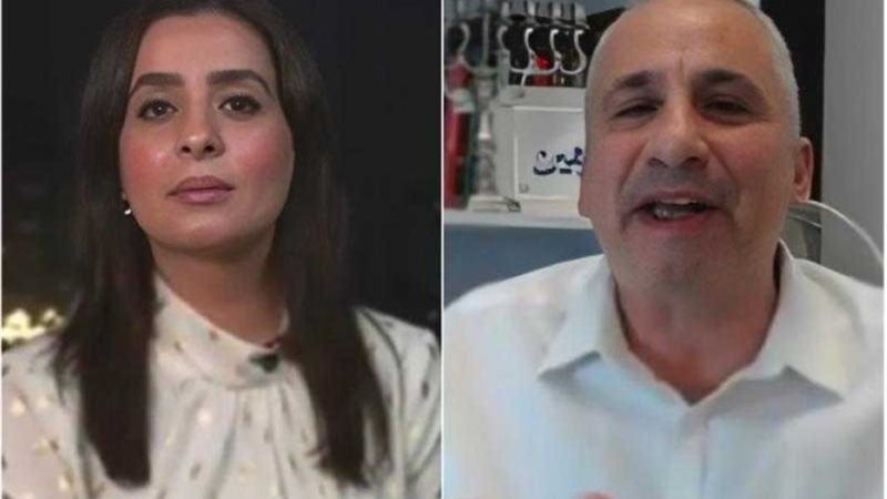 هند الضاوي وصحفي إسرائيلي