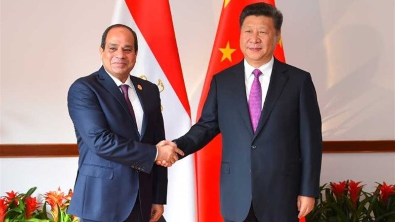 الرئيس السيسي ونظيره الصيني - أرشيفية