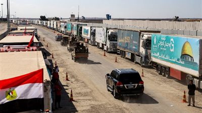 مصدر رفيع المستوى: إدخال أكثر من 950 شاحنة مساعدات من مصر إلى غزة خلال أسبوع