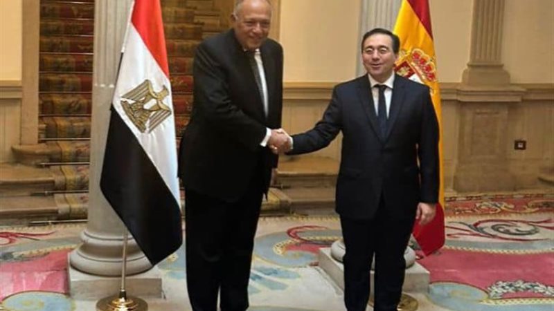 سامح شكري ونظيره الإسباني