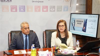 وزيرا التخطيط والعمل يبحثان آليات تطبيق الحد الأدنى للأجور