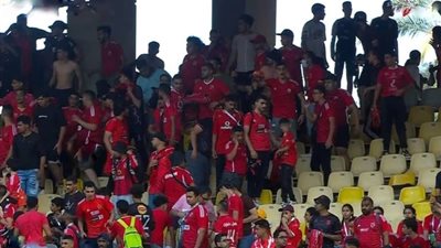 جماهير الأهلي تغادر مدرجات برج العرب في أول 10 دقائق من مباراة فاركو