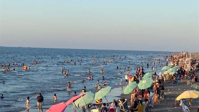 شواطئ مدينة دمياط الجديدة اليوم