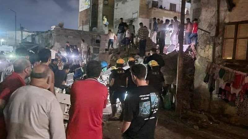 انهيار عقار بورسعيد