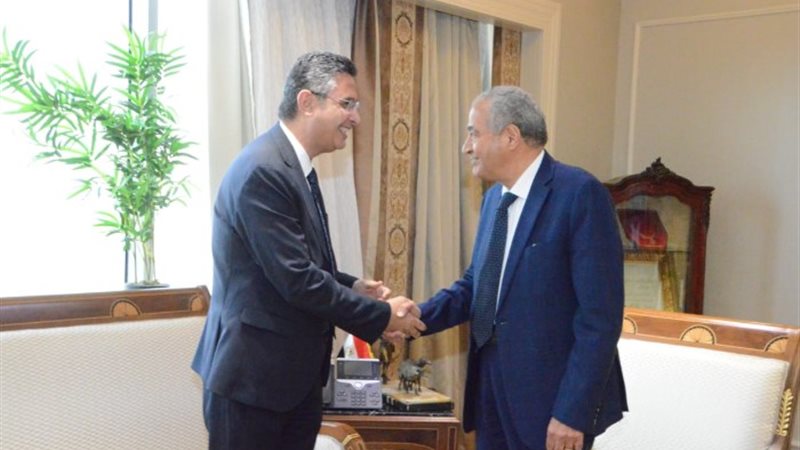 المصيلحي يستقبل فاروق في في مقر وزارة التموين
