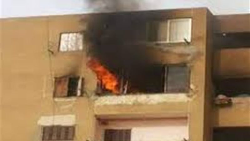 حريق شقة سكنية